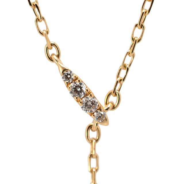 Modern Mikimoto 18k Yellow Gold Akoya Pearl Lariat Drop Pendant Necklace For Sale - Image 3 of 9