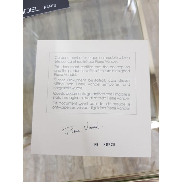 Hollywood Regency Tables in Glass by P. Vandel, Paris, 1970s, Set of 2 For Sale - Image 9 of 18