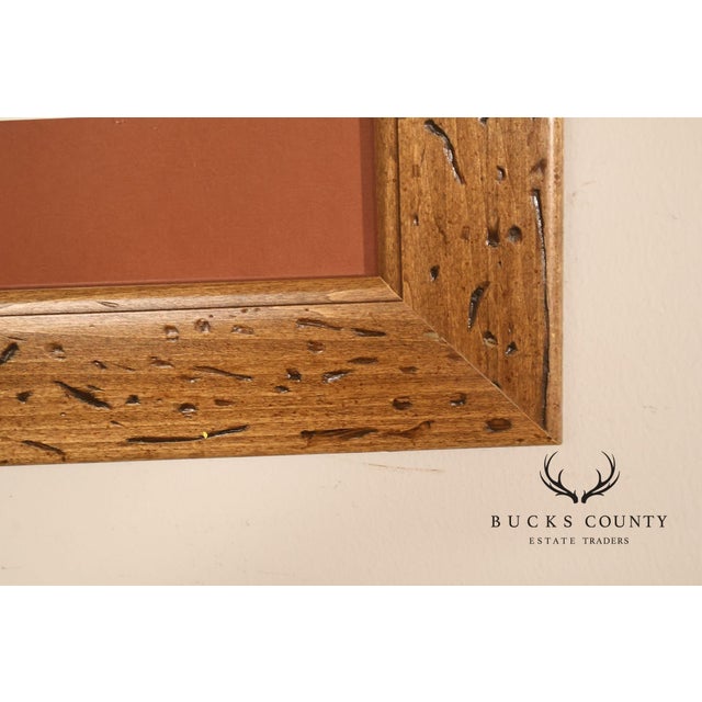 Mission Double Matted Wood Framed Lithograph of Gustav Stickley Portrait For Sale - Image 3 of 18