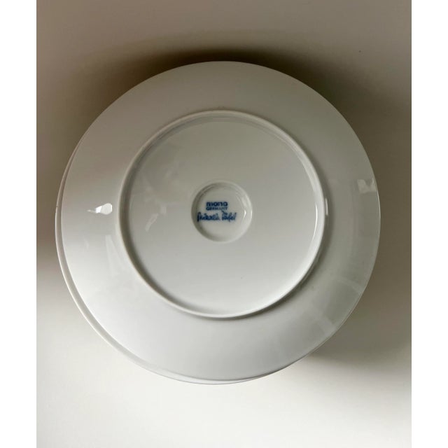 Gemiini pattern by Mikaela Dorfel set of 12 saucers/bread+butter plates designed for Mono Germany. The center of the plate...