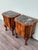1930s Vintage Walnut Bedside Tables with Marble Top, 1930s, Set of 2 For Sale - Image 5 of 18