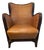1970's Sculptural Mid-Century Modern Bentwood Lounge Chair With Cane Panels and Leather Seat For Sale