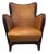 1970's Sculptural Mid-Century Modern Bentwood Lounge Chairs With Cane Panels and Leather Seat - Set of 2 For Sale