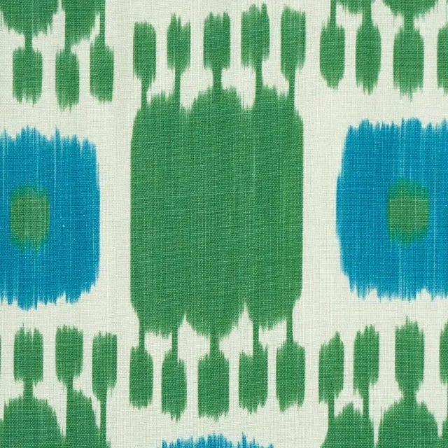 Contemporary Sample- Schumacher Kandira Fabric in Peacock For Sale - Image 3 of 3