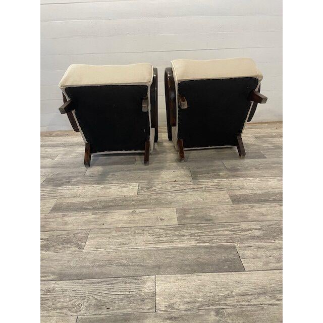 Art Deco Relax Chairs from Halabala, 1930s, Set of 2 For Sale - Image 9 of 10