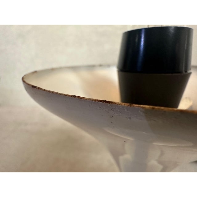 Vintage Tulip Table Lamp in Metal and Opaline For Sale - Image 9 of 10