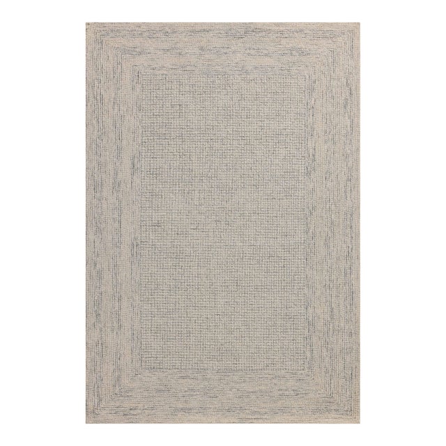 Amber Lewis x Loloi Windsor Ivory / Sky 3'-6" x 5'-6" Accent Rug For Sale