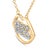 14K Yellow Gold Plated Silver 1/4 Cttw Diamond "Boss" Pendant Necklace - 18 Inch For Sale - Image 4 of 5