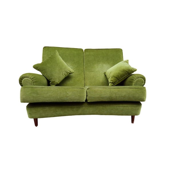 Vintage Italian Two-Seater Sofa in Green Velvet, 1960s For Sale - Image 11 of 11
