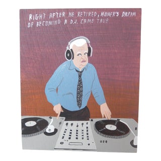 Javier Mayoral Folk Art Original Acrylic Painting For Sale