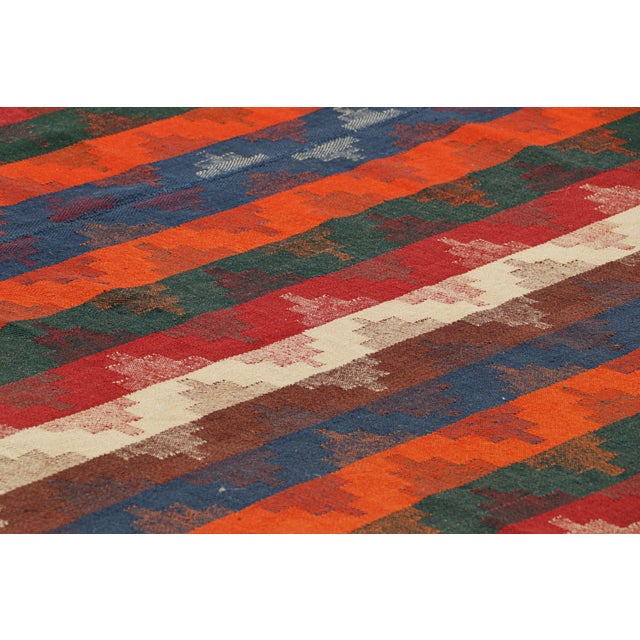 Vintage Turkish Kilim With Polychromatic Chevrons & Stripes, From Rug & Kilim For Sale In New York - Image 6 of 7