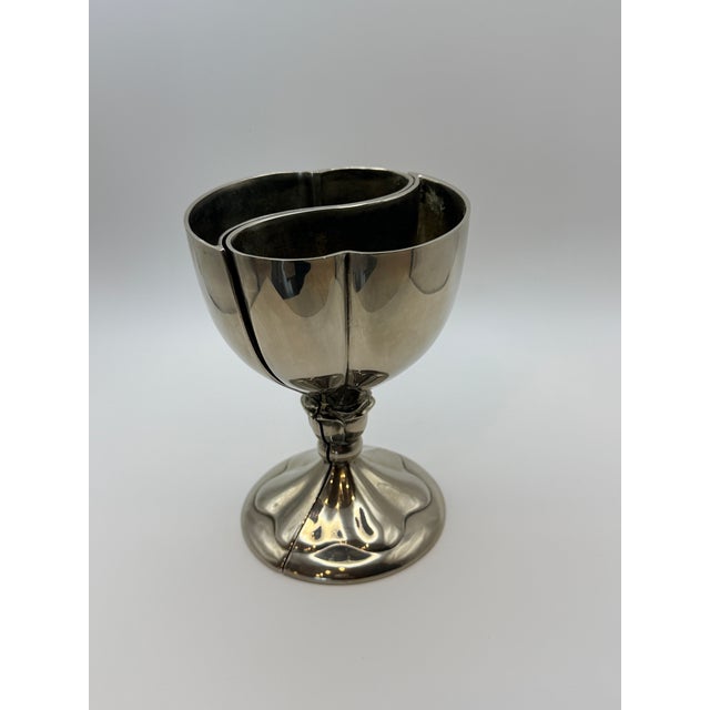 Vintage Hordon Silverplate Interlocking Heart Toasting Goblets – Pair For Sale In Chicago - Image 6 of 6