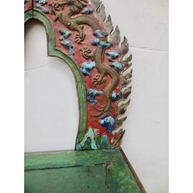 Buddhist Enamel Image Stand Circa 19/20th For Sale - Image 9 of 14