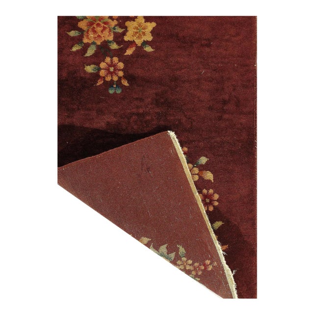 Art Deco Early 20th Century Antique Chinese Art Deco 2'11'' X 3'11'' For Sale - Image 3 of 4