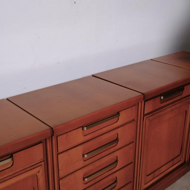 Italian Modular Sideboard in Wood, 1980s For Sale - Image 13 of 18