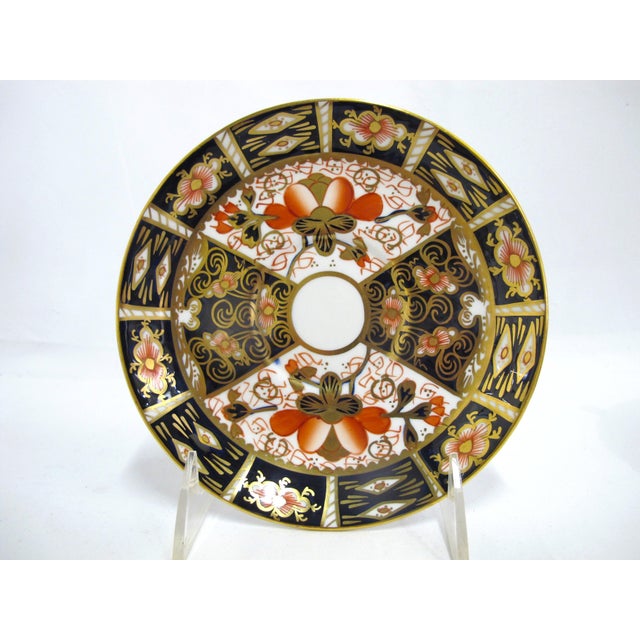 Early 20th Century Royal Crown Derby 2451 Traditional Imari Bone China Soup Cup Bowl & Saucer Set - 4pcs For Sale - Image 9 of 14