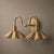 Brass 2-Light Vanity Sconce With Scalloped Shades, Bathroom Wall Light, Brass Swan-Neck Wall Sconce For Sale - Image 6 of 8