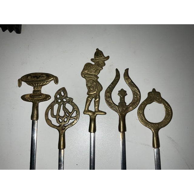 Mid 20th Century One Set of 18 Vintage Brass Turkish BBQ Skewers For Sale In Dallas - Image 6 of 11