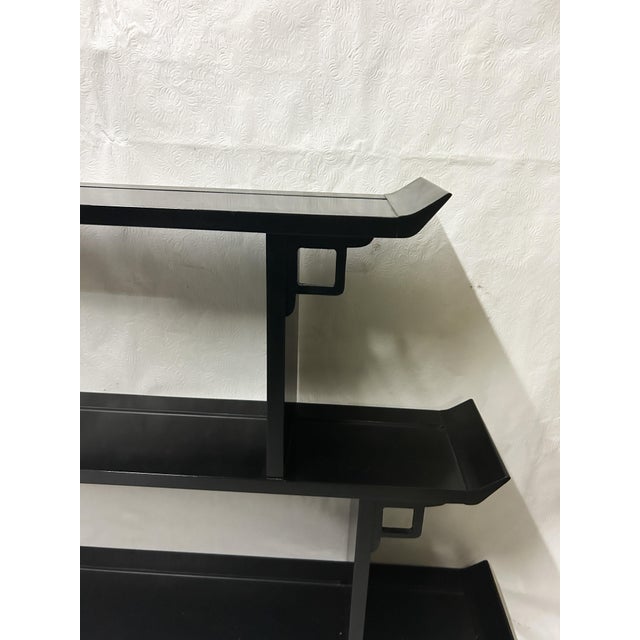Antique Tiered Pagoda Wall Shelf Unit Ebony | Chairish