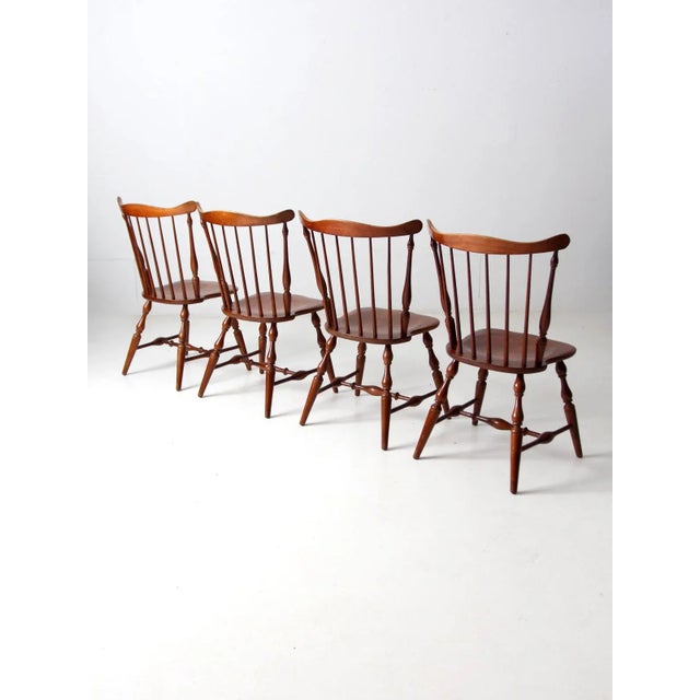 Mid 20th Century Mid-Century Windsor Dining Chairs Set of 4 For Sale - Image 5 of 13