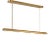 Kelly Wearstler by Visual Comfort Studio Carson 1-Light Linear Chandelier, Burnished Brass For Sale