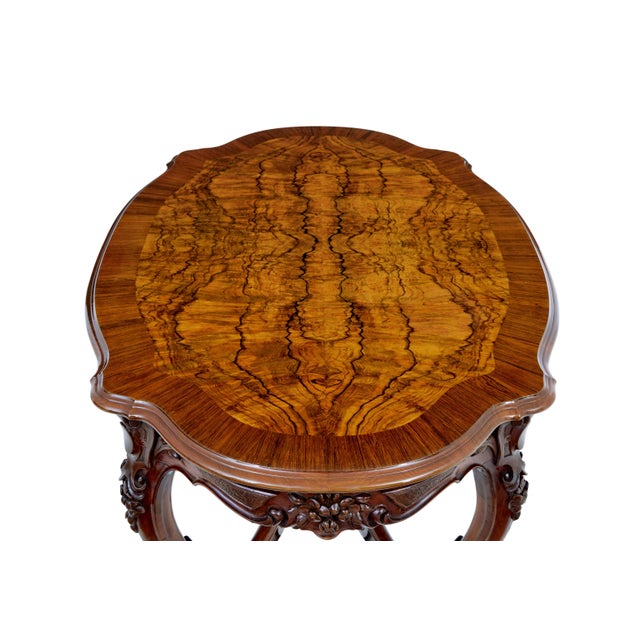 Carved Walnut Occasional Table, 19th Century For Sale - Image 9 of 11