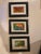 Set of three small paintings,by renowned British artist, Jan Butterfield. The artists work is based on her travels around...