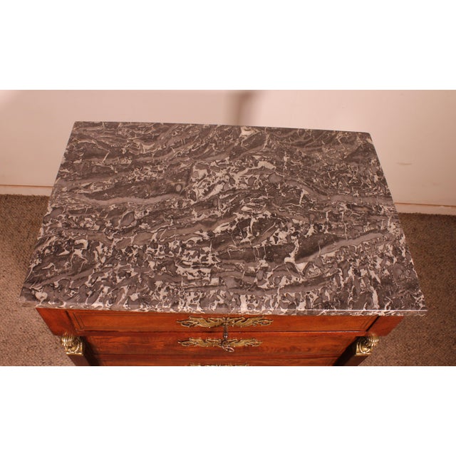 Small Empire Style Commode in Mahogany For Sale - Image 9 of 12