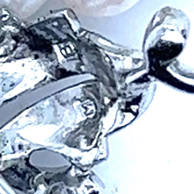 1990s Mikimoto Authentic Estate Akoya Pearl Brooch Pin Sterling Silver For Sale - Image 11 of 12