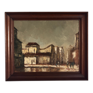 Vintage Original Oil Painting by José Alberto Mora, Venezuela, 1970s, Framed
