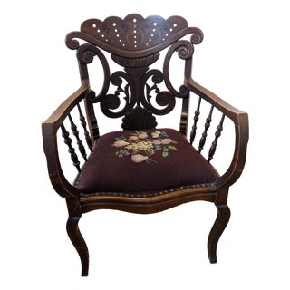 Early 20th Century Elegant Edwardian Armchair For Sale