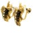 Vintage 14k Gold Diamond Leaf Earrings, American Mid-Century Screw Back Clips, A Pair For Sale - Image 10 of 12