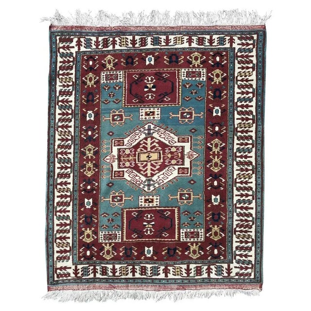 Vintage Turkish Konya Kazakh Rug, 1980s For Sale - Image 13 of 13