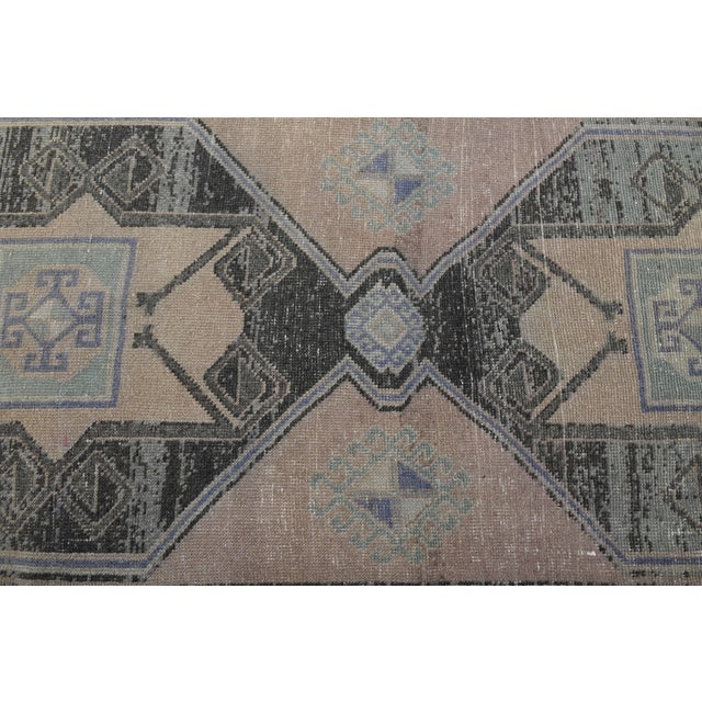 Brown 1970s Vintage Handmade Wool Cotton Turkish Brown Area Rug For Sale - Image 8 of 11