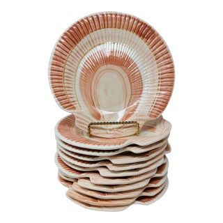 Vintage 1976 Fitz & Floyd "Coquille" Figural Shell Plates - Set of 11 For Sale