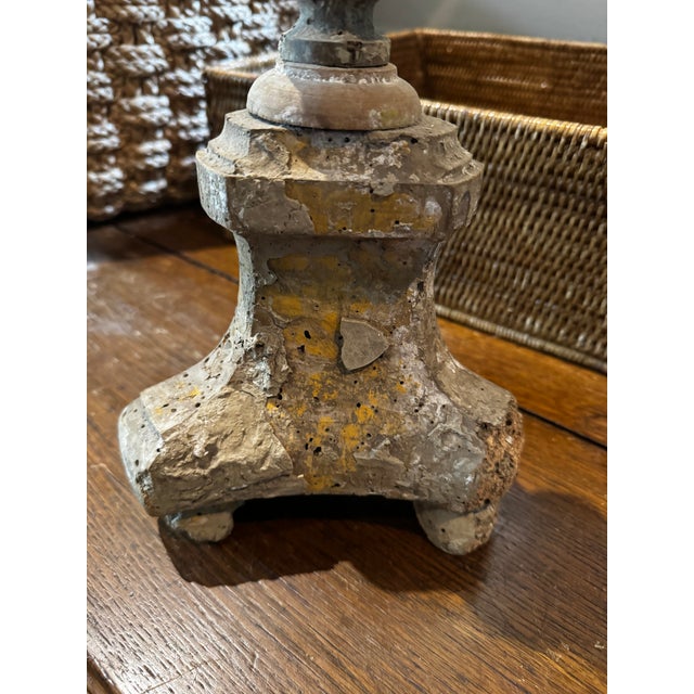 Wood 18th-Century Italian Wooden Altar Stick For Sale - Image 7 of 10