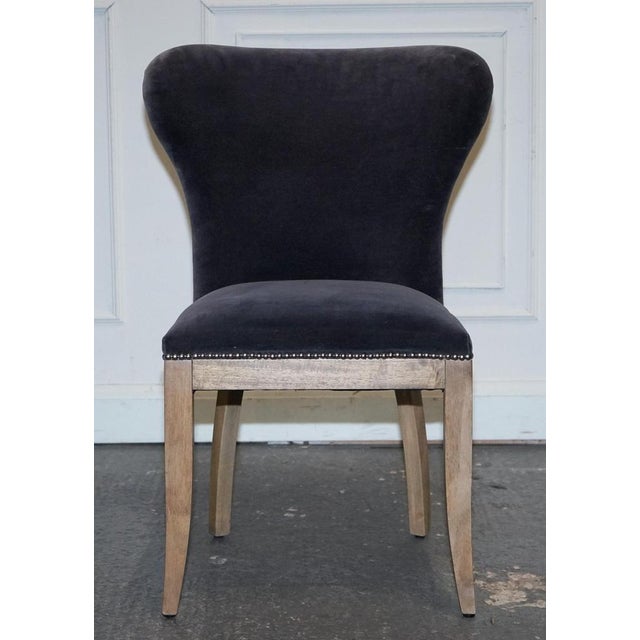 Vintage Richmond Desk or Dining Chair in Navy Velvet with Studs from Halo For Sale - Image 15 of 18