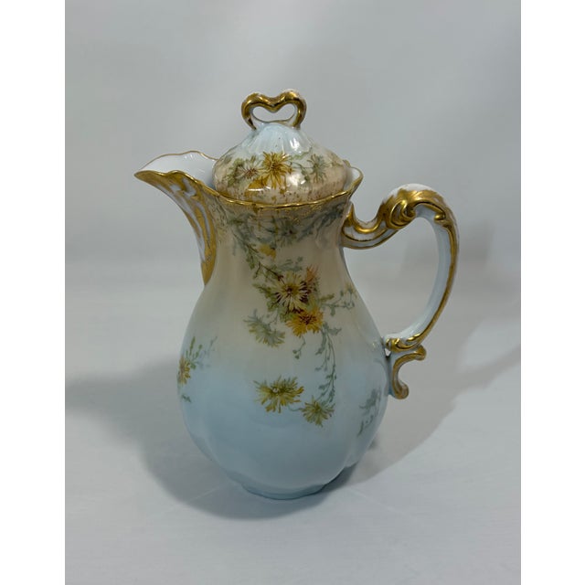 Antique L. Sazerat Limoges Floral Porcelain Tea Pot For Sale - Image 15 of 15