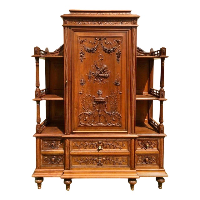 Louis XVI Style Walnut Cupboard For Sale