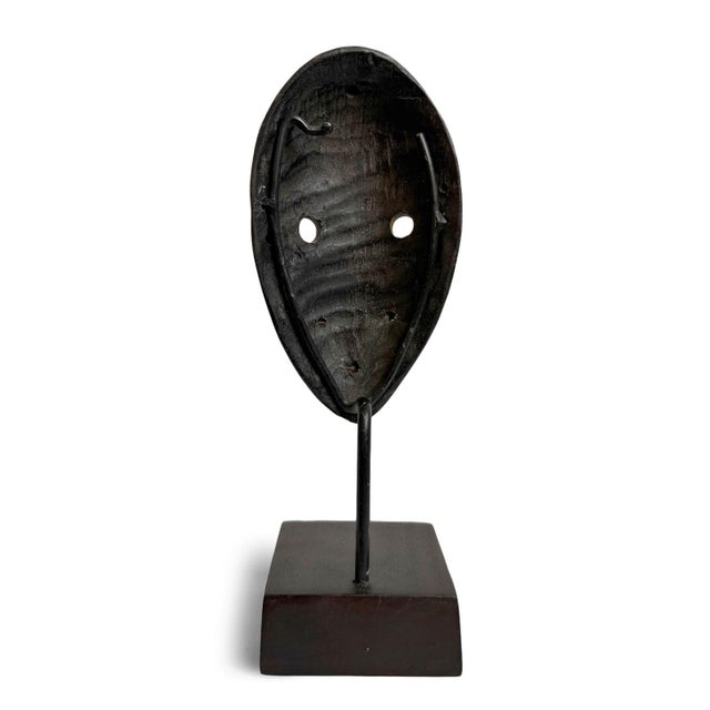 Tribal Vintage Dan Passport Mask on Stand For Sale - Image 3 of 3