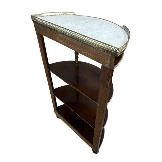 Parisian Half-Moon Style Mahogany Console Table Parisian half-moon style mahogany console table, circa 1850 Topped with a...