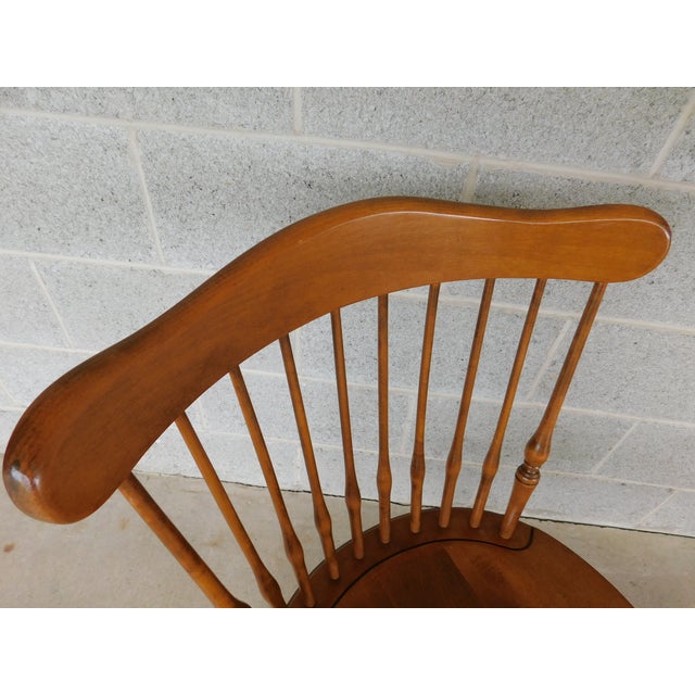 Ethan Allen Heirloom Nutmeg Fan Back Windsor Side Chair - A Pair 10-6102 For Sale - Image 11 of 12
