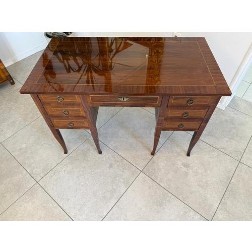 Biedermeier Secretary Desk in Walnut Veneer, 1980s For Sale - Image 13 of 14