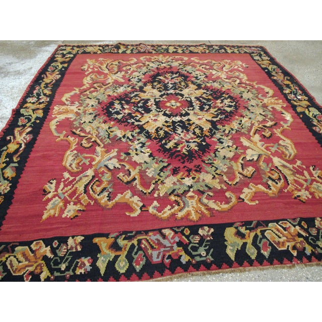 Mid 20th Century Galerie Shabab Collection Mid-20th Century Russian Bessarabian Flatweave For Sale - Image 5 of 9