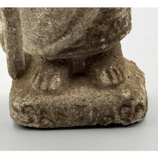 Gray Early 19th Century Carved Stone Figure For Sale - Image 8 of 8
