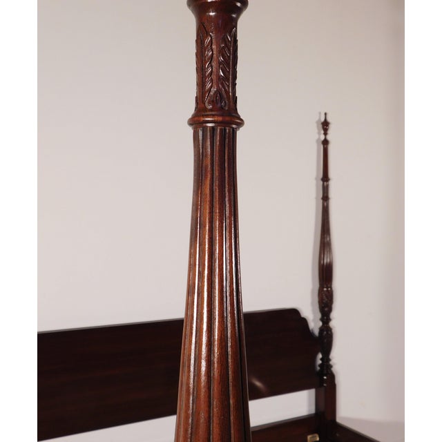 Ethan Allen Georgian Court King Kingsize Dark Cherry #225 Finish Poster Bed#1. This AMAZING Solid Cherry 4 Poster Bedframe...
