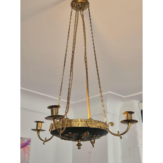 Traditional Pendant Light in Brass with Two Light Sockets, 1950s For Sale - Image 3 of 14