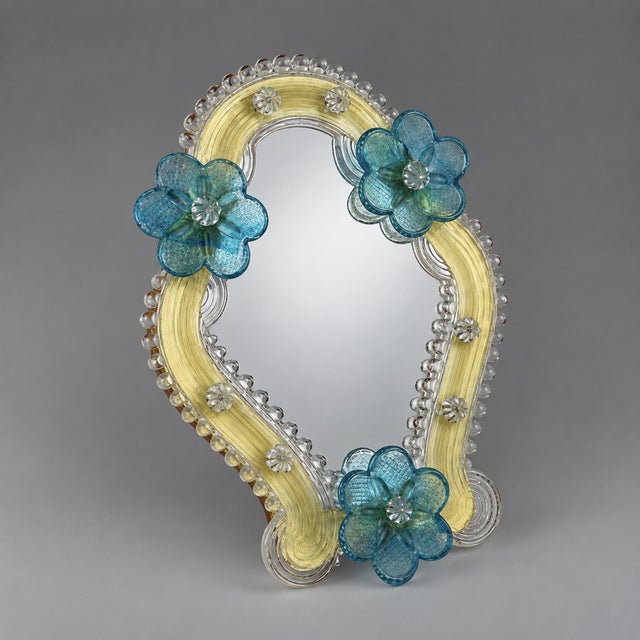 Murano Glass Mirror, Italy, 1950s For Sale - Image 6 of 18