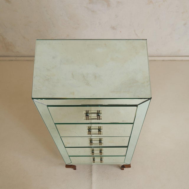 French Mirrored Chest of Drawers, 1940s For Sale In Chicago - Image 6 of 11