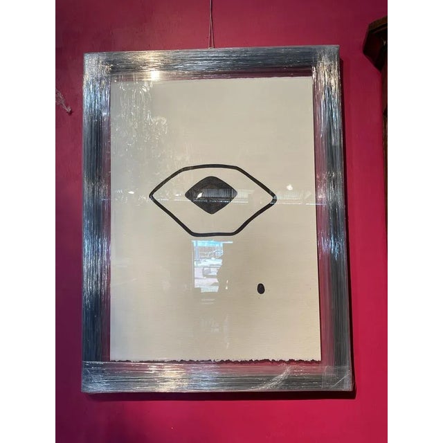1970s Symbol Lithograph by B. Kızıltoprak – Framed Artwork Discover the raw beauty of this limited-edition lithograph,...